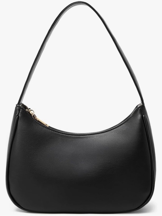 Handbags - Classic Black Shoulder Bag - Sleek Women's Handbag